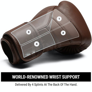 High Quality Leather Waterproof MMA Boxing <b>Gloves</b> Hook-and-Loop Wrist <b>Pull</b>-On Closure for Gym Training and Wholesale - Product Image 3