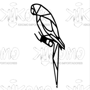 Tableau géométrique en MDF noir avec oiseaux et aigles - Product Image 2