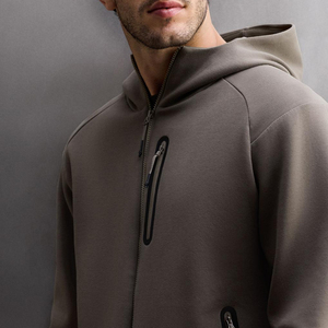 Sweat à capuche zippé personnalisé avec logo pour homme, tissu de haute qualité, prix de gros, sweat à capuche uni, prix bas / prix d'usine 2026 - Product Image 2