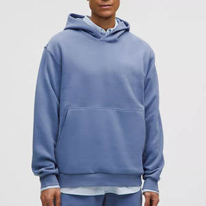Sweat à capuche bleu clair coupe régulière personnalisé 100% coton Offre Spéciale vierge sweats à capuche surdimensionnés décontracté Hip Hop Streetwear pull à capuche - Product Image 4