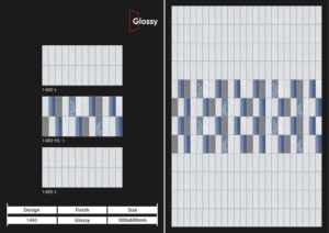 Carreaux muraux en céramique 300x600mm pour salle de bain et cuisine, finition brillante ou mate, texture effet sucre, design mural intérieur luxueux. - Product Image 4