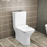 WC turc en céramique à double chasse, deux pièces, à poser au sol, sans bride, cuvette carrée, chasse siphonique, 3.0-6.0L, garantie 5 ans, pour salle de bain