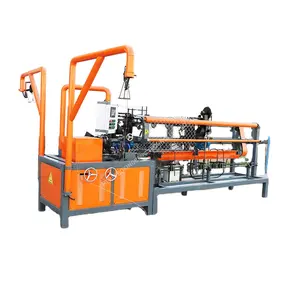 factory high quality fully automatic double wire chain link fence manufacturing weaving making machine