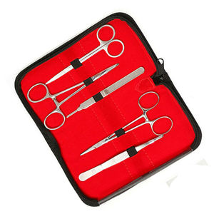 ชุดเย็บแผลชุดผ่าตัดโลหะพร้อมกล่องหนังชุดฝึกพยาบาลวิทยาศาสตร์การแพทย์ใช้ฝึกฝนทางทันตกรรม - Product Image 2
