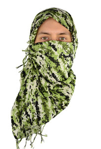 2025 Camouflage motif d'impression numérique Shemagh Keffiyeh cagoule 100% coton foulard enveloppement pour hommes et femmes - Product Image 5