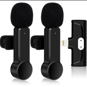 Microphones cravate, double microphone, YouTube, TikTok, professionnel pour l'enregistrement vidéo sur caméra - Product Image 1