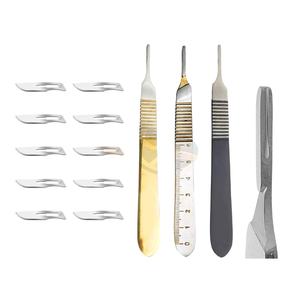 Cuchilla Profesional para Dermaplaning con Mango B.P. # Regla Quirúrgica de 3 Pulgadas con 10 Cuchillas Estériles para Cirugía - Product Image 1