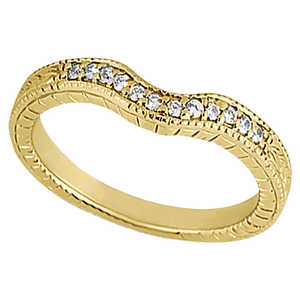 Anillo de Compromiso y Alianza de Oro Amarillo de 18K con Diamantes Estilo Antiguo - Product Image 2