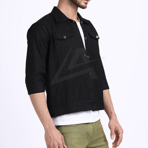 2024 New Casual <b>Men's</b> Jeans <b>Jacket</b> High Street Style Comfortable and Stylish Solid Color Streetwear - Product Image 5