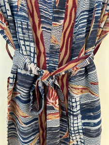 Kimono de seda crepé, bata vintage hecha a mano, bata de seda para mujer - Product Image 5