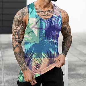 Personalizado 3D sublimación Jogging Wear 100% algodón orgánico camiseta sin mangas nuevo entrenamiento correr hombres con estilo camisetas - Product Image 1