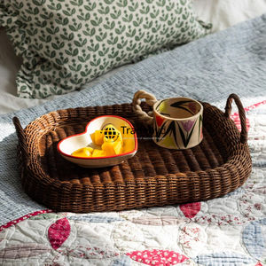 ถาดหวายสานมือเคลื่อนย้ายได้สำหรับตกแต่งโต๊ะของขวัญและให้บริการของขวัญที่ทันสมัยเป็นมิตรต่อสิ่งแวดล้อม - Product Image 2