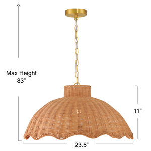 โคมไฟระย้าหวายทรงเปลือกหอยขนาดใหญ่60วัตต์จี้ตกแต่งบ้านที่ทันสมัยสำหรับห้องนั่งเล่นหรือห้องนอน - Product Image 5