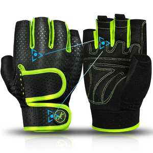 Gants de fitness demi-doigt pour hommes, respirants et ventilés pour la musculation, l'entraînement, la course, le cyclisme, la vente en gros - Product Image 1