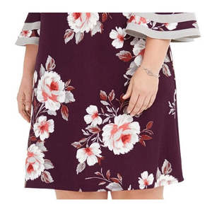 Robe florale tendance Love Squared pour femme, grande taille, épaules dénudées, noire, coupe ample en mousseline, décontractée, tailles XL, 2XL, 3XL - Product Image 3