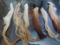 Rambut Ekor Sapi Premium Sangat Bersih, Tulang Asli, Pola Alami, Panjang 50-80cm, Tersedia Warna Hitam/Coklat/Putih Krem, Untuk Pembuatan Sikat/Kerajinan, 65g