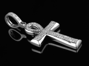 Round Cluster Moissanite Diamond <b>Cross</b> Pendant for <b>Men</b> And Women In 925 <b>Silver</b> Iced Out Hip Hop Custom Jewelry - Product Image 4