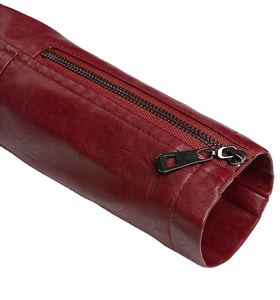 Custom Women's Faux Leather Regular Racing <b>Jacket</b> Knitted Motorcycle Street Wear Embroidered <b>Patch</b> Fashionable Waterproof - Product Image 4