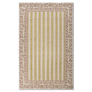 Alfombras de Lana Anudadas a Mano Erbe, Rayas Rojas y Naranjas, para Sala de Estar, Dormitorio, Pasillo, Diseño Rectangular de 9x12, para Adolescentes-GS-7311 - Product Image 1