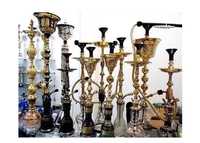 Farida Ensemble de luxe en laiton massif martelé à la main, mini chicha à deux niveaux, tiges en oxyde d'or, refroidisseurs de glace, pour une fumée fraîche, très demandé pour les professionnels