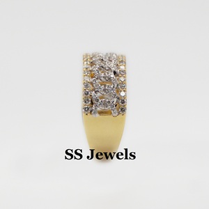 Bague de fiançailles pour femmes en argent 925 sur mesure véritable VVS Moissanite bague cubaine à une rangée bijoux cadeau d'anniversaire - Product Image 5