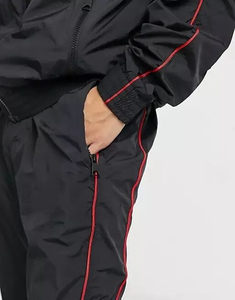 Conjunto Deportivo de Invierno para Hombre 2025, Estampado, 100% Nailon, Chaqueta Cortavientos, Cuello Alto, Rayas, Dos Piezas, OEM - Product Image 6