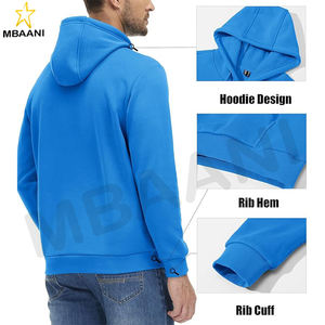 Sudaderas con Capucha en Color Azul Verde - Product Image 2