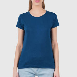 T-shirts élégants pour femmes coupe régulière décontracté été 100% coton T-shirts respirants - Product Image 1