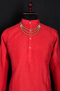 Premium Ethnic Cotton Kurta for Adults Indian & Pakistani Style <b>Silk</b> Jequard Designed for Weddings & Festivals Various Occasions - Product Image 3