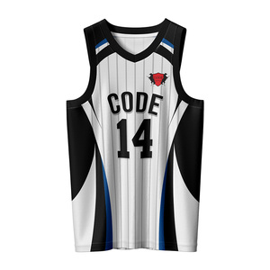 Ensemble uniforme de shorts en jersey à col en V 100% polyester personnalisé, séchage rapide, antibactérien, respirant, maille unisexe, vêtements de basket-ball - Product Image 2