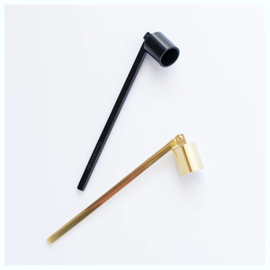 Éteignoir à bougie en laiton à long manche sculpté à la main de la meilleure qualité avec finition plaquée or et noir pour extincteur de bougie - Product Image 1