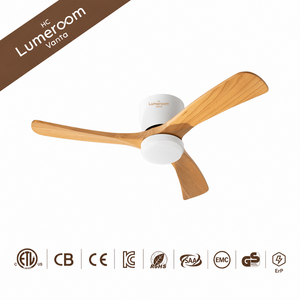 USA In Stock 42 Inch <b>Ceiling</b> Fan with <b>Light</b> and <b>Remote</b>, Solid Wood Flush Mount Low Profile <b>Ceiling</b> Fan for Bedroom - Product Image 6