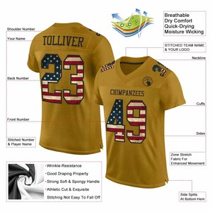 Hot Selling Stitched Embroidered American Football Jersey Sports Team Shirts Stylish Sublimated American Football Wear - Product Image 4