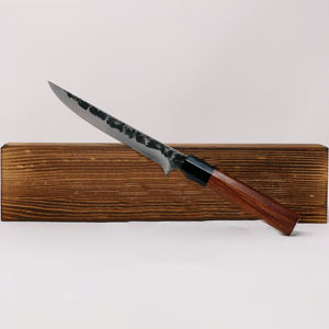 Cuchillo de Caza de Acero Inoxidable de Alta Calidad Hecho a Mano con Mango de Madera Ambidiestro OEM El Mejor Regalo para Chef - Product Image 3