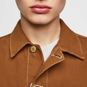 Jacket with Flannel Lining Man Jacket With Men's 100% Cotton and Brushed and Soft Twill <b>Shirt</b> Winter Jacket - Product Image 4