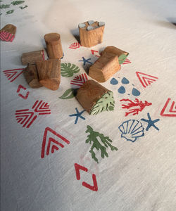 Bloque de Impresión Manual de Madera Tallada a Mano |   Set de Manualidades Indias de Arcilla para Cerámica y Scrapbooking - Product Image 5