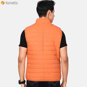 Venta al por mayor personalizado servicio OME nuevo diseño hombres acolchado chaleco en naranja largo media manga cuello alto revestimiento fino - Product Image 4