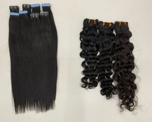 100% paquets de cheveux indiens vierges de qualité russe brute non transformés en vrac extensions humaines Double style de vague dessiné vendeurs en gros - Product Image 6