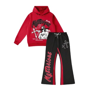 Survêtements pour hommes dtg dtf imprimer survêtement de gym élégant deux pièces décontracté slim fit tenue de jogging athlétique polyester 2025 - Product Image 1