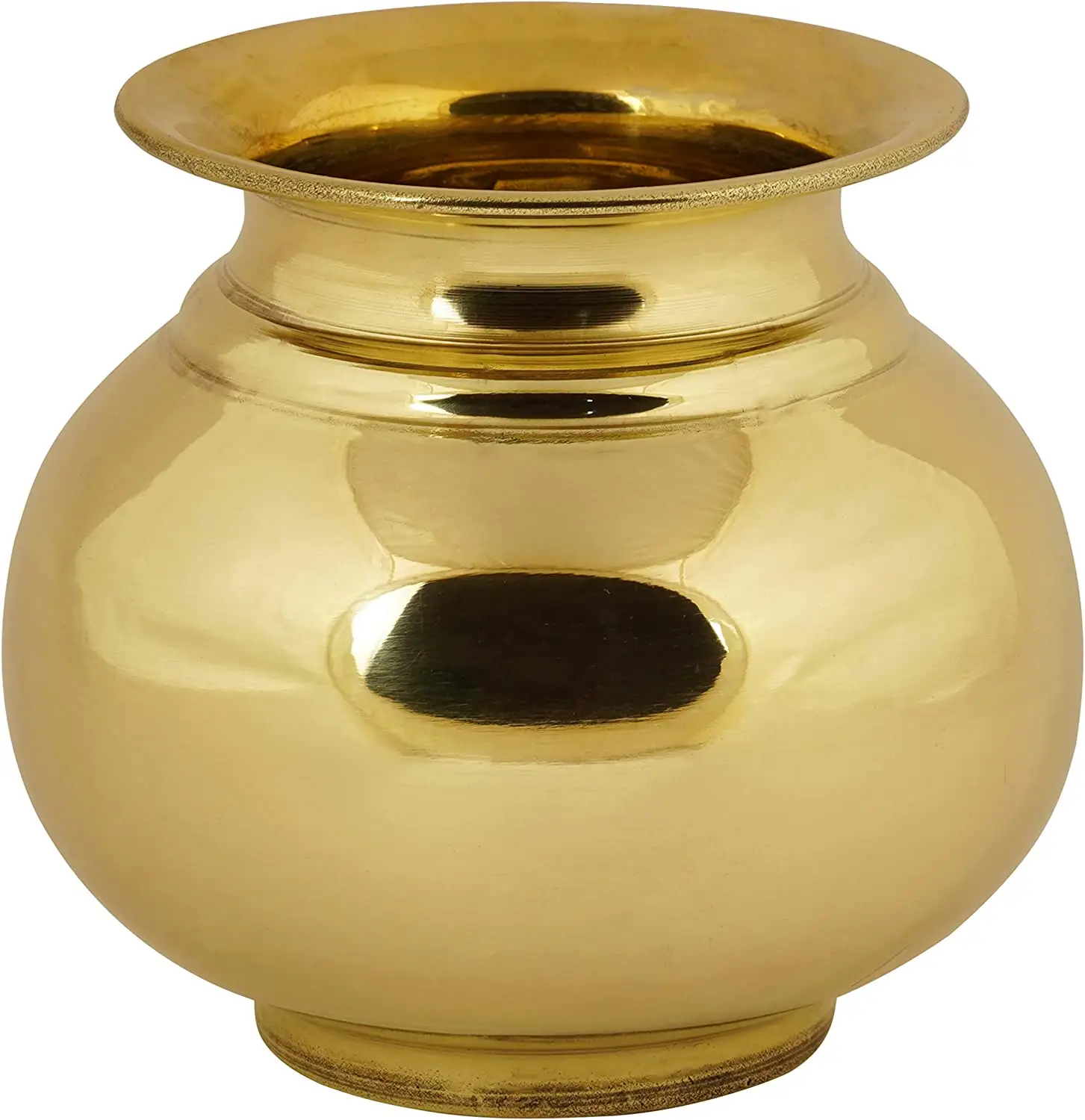 Lota tradizionale indiano per vaso in ottone fatto a mano Puja Kalash Pot regalo tradizionale di buon auspicio per Hindu Pooja