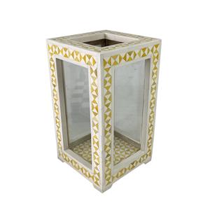 Lanterne en os faite à la main de style moderne Décorations de fête en forme de rectangle de qualité assurée Vendeurs de qualité d'exportation assurée - Product Image 2