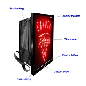 Walking Backpack LCD Advertising Player Machine 21.5 Inches Android Outdoor Digital Signage