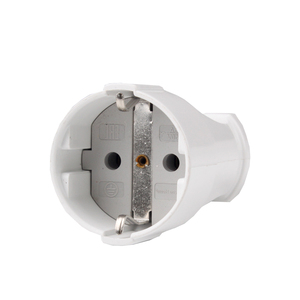 Hot Bán Trắng 16A Ổ Cắm Thẳng Điện Với Nối Đất 220-250V Ổ Cắm Và Thiết Bị Chuyển Mạch EU Cắm Tiêu Chuẩn ABS Nhựa - Product Image 1