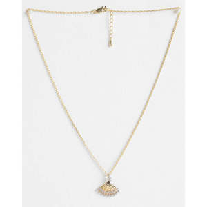 Collar con Colgante Irina de Plata de Ley 925 CLARA, Cadena Geométrica, Oro Rosa, Zirconia, Diamante, Perla, Regalo Religioso de Moda para Compromiso - Product Image 3