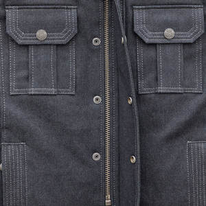 Dernier style de veste en jean pour hommes, nouvelle arrivée, couleur personnalisée, vente en gros de veste en jean pour hommes en coton et polyester - Product Image 4