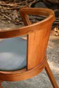 Sillón de teca con asiento tapizado - Product Image 2