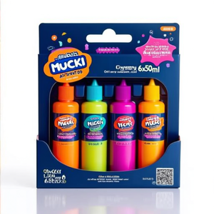 MUCKI Finger <b>Paint</b> for Kids Lucky 6x50ml Art <b>Paints</b> - Product Image 2