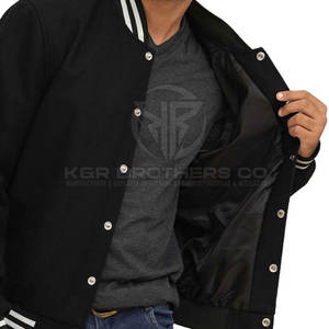 Hombres Varsity Jacket Premium Quality Fashion Letterman Bomber Jacket para Sports Club y Daily Streetwear - Product Image 4