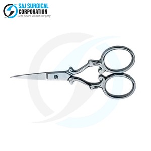 Tijeras de Bordado Elegantes Chapadas en Oro de 4 Pulgadas, Acero Inoxidable de Grado Quirúrgico, Reutilizables con Mango Decorativo, Herramienta de Artesanía Premium - Product Image 4