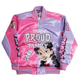 Veste universitaire en satin pour homme, nouvelle tendance 2026, broderie personnalisée, finition brillante de luxe, veste bomber, vêtements de rue, veste en satin - Product Image 5